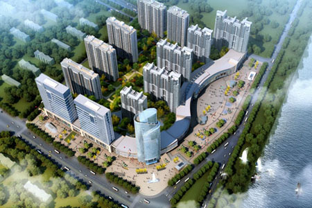 山東省臨沂市威特天元廣場(chǎng)鳥瞰圖